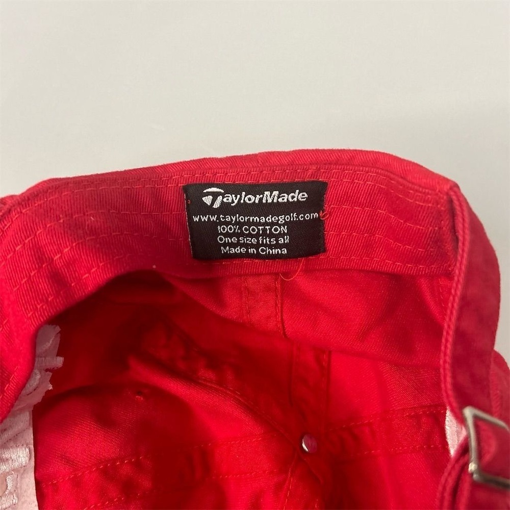 TaylorMade Red Golf‎ Hat Adjustable Strap Back Unisex One Size - Picture 6 of 6